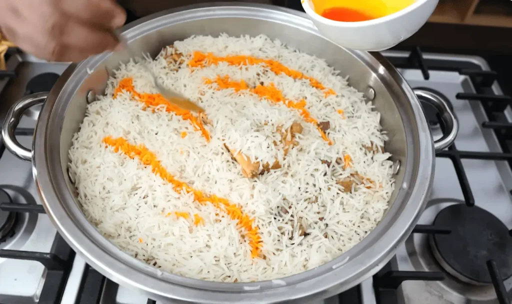 Garnishing Biryani